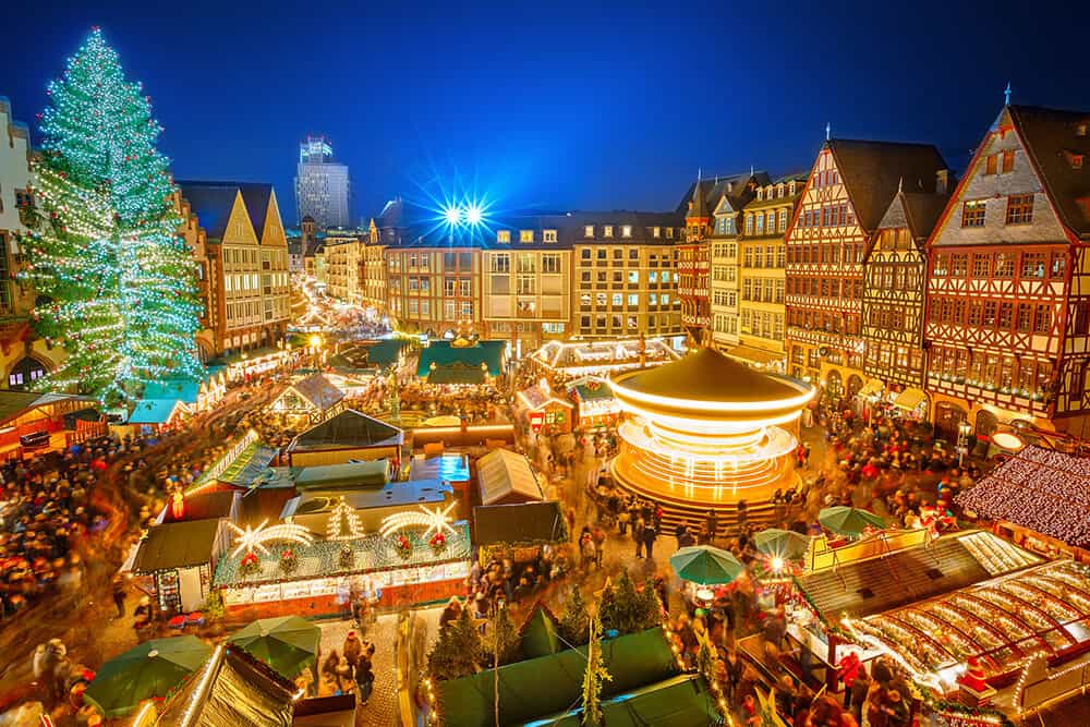 Festive Christmas Martket in the German City of Franfurt