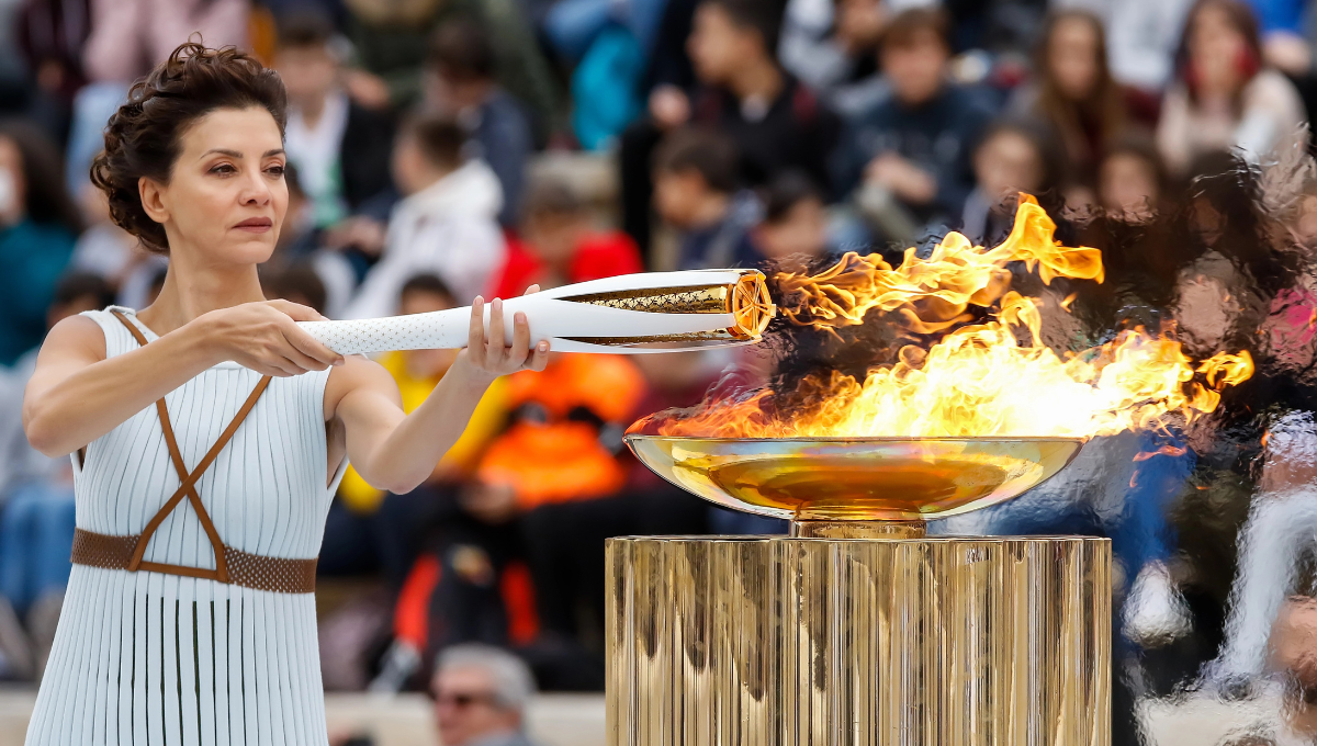 Olympic games - lighting the torch